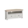 Modern Country Painted Oak Stone Grey 100cm Corner TV Unit