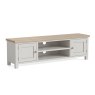 Modern Country Painted Oak Stone Grey 160cm Extra Large TV Unit