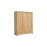 Normandy Chunky Country Oak Triple Wardrobe Normandy Chunky Country Oak Triple Wardrobe