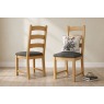 Normandy Chunky Country Oak Ladder Dining Chair (Pair)