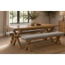 Normandy Chunky Country Oak Cross-Leg Extending Dining Table