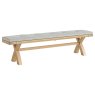 Normandy Chunky Country Oak Cross-Leg Dining Bench Normandy Chunky Country Oak Cross-Leg Dining Bench