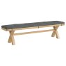 Normandy Chunky Country Oak Cross-Leg Dining Bench Normandy Chunky Country Oak Cross-Leg Dining Bench