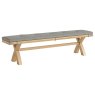 Normandy Chunky Country Oak Cross-Leg Dining Bench Normandy Chunky Country Oak Cross-Leg Dining Bench