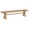 Normandy Chunky Country Oak Cross-Leg Dining Bench Normandy Chunky Country Oak Cross-Leg Dining Bench
