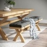 Normandy Chunky Country Oak Cross-Leg Dining Bench Normandy Chunky Country Oak Cross-Leg Dining Bench