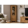 Normandy Chunky Country Oak Corner Display Cabinet