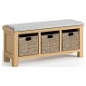 Normandy Chunky Country Oak Storage Bench