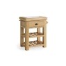 Normandy Chunky Country Oak Small Kitchen Island Unit