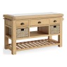 Normandy Chunky Country Oak Large Kitchen Island Unit Normandy Chunky Country Oak Large Kitchen Island Unit