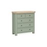Salcombe Painted Oak Sage Green 2 Over 3 Chest of Drawers