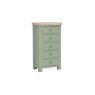 Salcombe Painted Oak Sage Green Tallboy Chest of Drawers