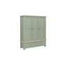 Salcombe Painted Oak Sage Green Triple Wardrobe