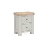 Salcombe Painted Oak Stone Grey Bedside Table