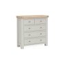 Salcombe Painted Oak Stone Grey 2 Over 3 Chest of Drawers Salcombe Painted Oak Stone Grey 2 Over 3 Chest of Drawers