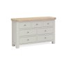 Salcombe Painted Oak Stone Grey 3 Over 4 Chest of Drawers