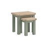 Salcombe Painted Oak Sage Green Nest Of Tables Salcombe Painted Oak Sage Green Nest Of Tables