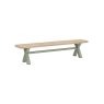 Salcombe Painted Oak Sage Green Cross-Leg Dining Bench