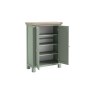 Salcombe Painted Oak Sage Green Shoe Storage Cabinet