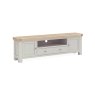 Salcombe Painted Oak Stone Grey 190cm TV Unit Salcombe Painted Oak Stone Grey 190cm TV Unit