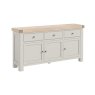Salcombe Painted Oak Stone Grey Large Sideboard
