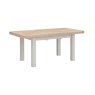 Salcombe Painted Oak Stone Grey Small Extending Dining Table