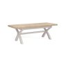 Salcombe Painted Oak Stone Grey Cross-Leg Extending Dining Table Salcombe Painted Oak Stone Grey Cross-Leg Extending Dining Table