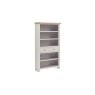 Salcombe Painted Oak Stone Grey Large Bookcase