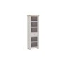Salcombe Painted Oak Stone Grey Slim Bookcase