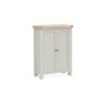 Salcombe Painted Oak Stone Grey Shoe Storage Cabinet