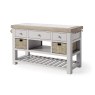 Salcombe Painted Oak Stone Grey Large Kitchen Island Salcombe Painted Oak Stone Grey Large Kitchen Island