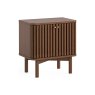 Soho Brown Oak Slatted Bedside Table Soho Brown Oak Slatted Bedside Table