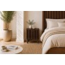 Soho Brown Oak Slatted Bedside Table Soho Brown Oak Slatted Bedside Table
