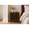 Soho Brown Oak Slatted Bedside Table Soho Brown Oak Slatted Bedside Table