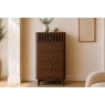 Soho Brown Oak Slatted Tallboy Chest of Drawers Soho Brown Oak Slatted Tallboy Chest of Drawers