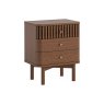 Soho Brown Oak Slatted 3 Drawer Bedside Table Soho Brown Oak Slatted 3 Drawer Bedside Table