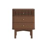 Soho Brown Oak Slatted 3 Drawer Bedside Table Soho Brown Oak Slatted 3 Drawer Bedside Table