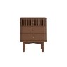 Soho Brown Oak Slatted 3 Drawer Bedside Table Soho Brown Oak Slatted 3 Drawer Bedside Table