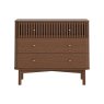 Soho Brown Oak Slatted 3 Drawer Chest of Drawers Soho Brown Oak Slatted 3 Drawer Chest of Drawers