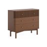 Soho Brown Oak Slatted 3 Drawer Chest of Drawers Soho Brown Oak Slatted 3 Drawer Chest of Drawers