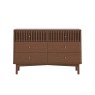 Soho Brown Oak Slatted 6 Drawer Chest of Drawers Soho Brown Oak Slatted 6 Drawer Chest of Drawers