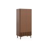 Soho Brown Oak Slatted Gents Wardrobe Soho Brown Oak Slatted Gents Wardrobe