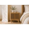 Soho Natural Oak Slatted Bedside Table