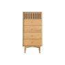 Soho Natural Oak Slatted Tallboy Chest of Drawers Soho Natural Oak Slatted Tallboy Chest of Drawers