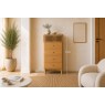 Soho Natural Oak Slatted Tallboy Chest of Drawers Soho Natural Oak Slatted Tallboy Chest of Drawers