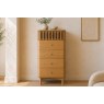 Soho Natural Oak Slatted Tallboy Chest of Drawers Soho Natural Oak Slatted Tallboy Chest of Drawers