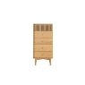 Soho Natural Oak Slatted Tallboy Chest of Drawers Soho Natural Oak Slatted Tallboy Chest of Drawers