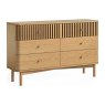 Soho Natural Oak Slatted 6 Drawer Chest of Drawers Soho Natural Oak Slatted 6 Drawer Chest of Drawers