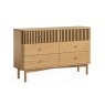 Soho Natural Oak Slatted 6 Drawer Chest of Drawers Soho Natural Oak Slatted 6 Drawer Chest of Drawers