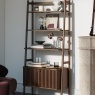 Soho Brown Oak Slatted Display Bookcase Soho Brown Oak Slatted Display Bookcase